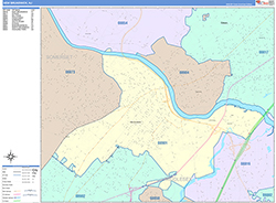 New Brunswick Wall Map Color Cast Style 2026